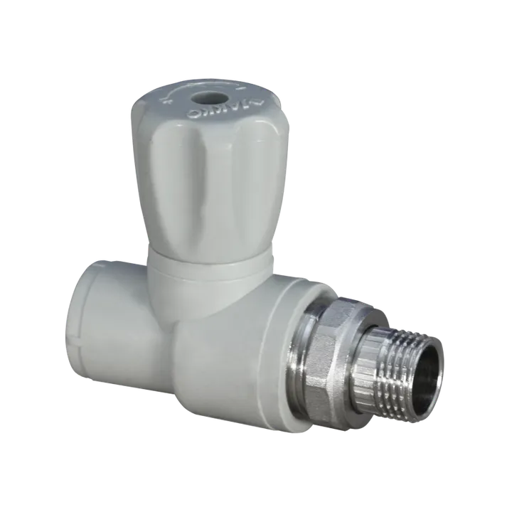 Клапан радиатора прямой ППР серый 20x1/2" Jakko - Изображение 1 - almatherm.kz