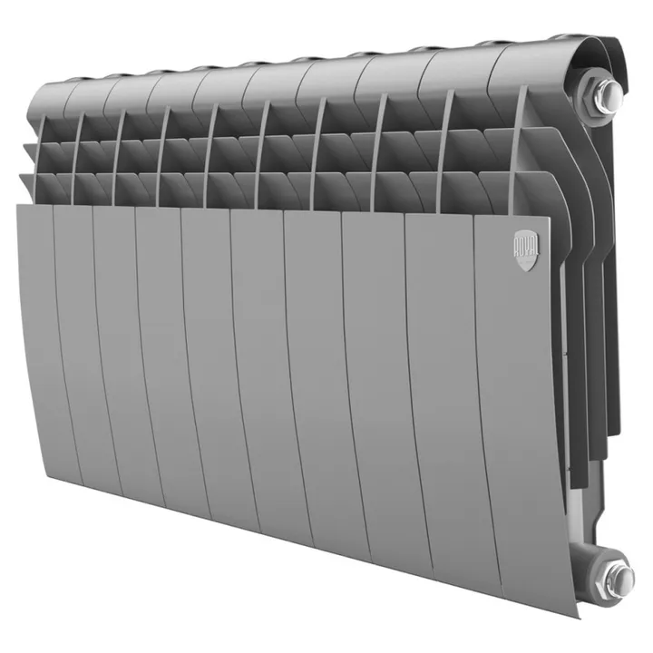 Радиатор биметаллический 350x80 (10 секций) BiLiner Silver Satin Royal Thermo - Изображение 1 - almatherm.kz