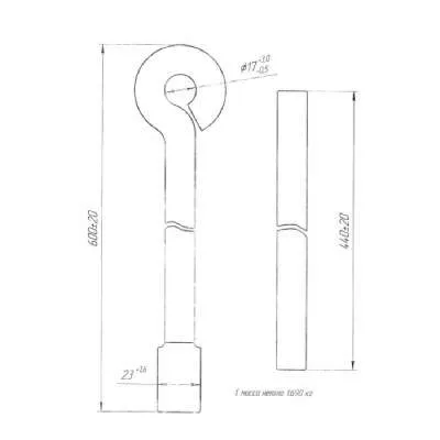 Ключ для сборки радиаторов КР-1-600 1" (6 секций) Valtec - Изображение 1 - almatherm.kz