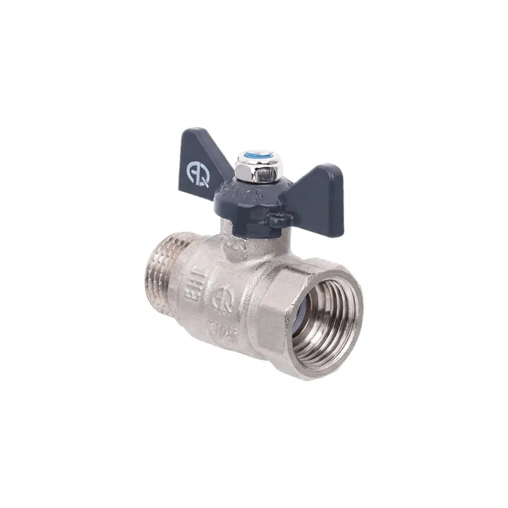 Кран шаровой ВР-НР 3/4" с бабочкой Aqualink - Изображение 1 - almatherm.kz
