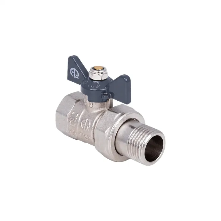 Кран шаровой со сгоном ВР-НР 1" с бабочкой Aqualink - Изображение 1 - almatherm.kz