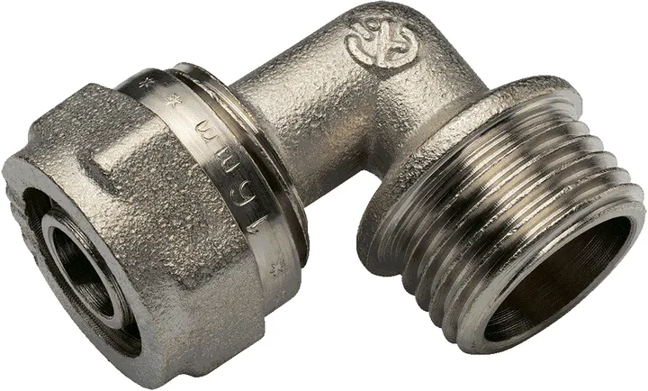 Угольник обжим НР 16x1/2" Aqualink - Изображение 1 - almatherm.kz