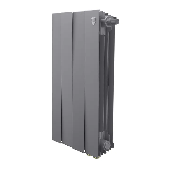 Радиатор биметаллический 500 VDR (4 секции) нижнее подкл. PianoForte Silver Satin Royal Thermo - Изображение 1 - almatherm.kz