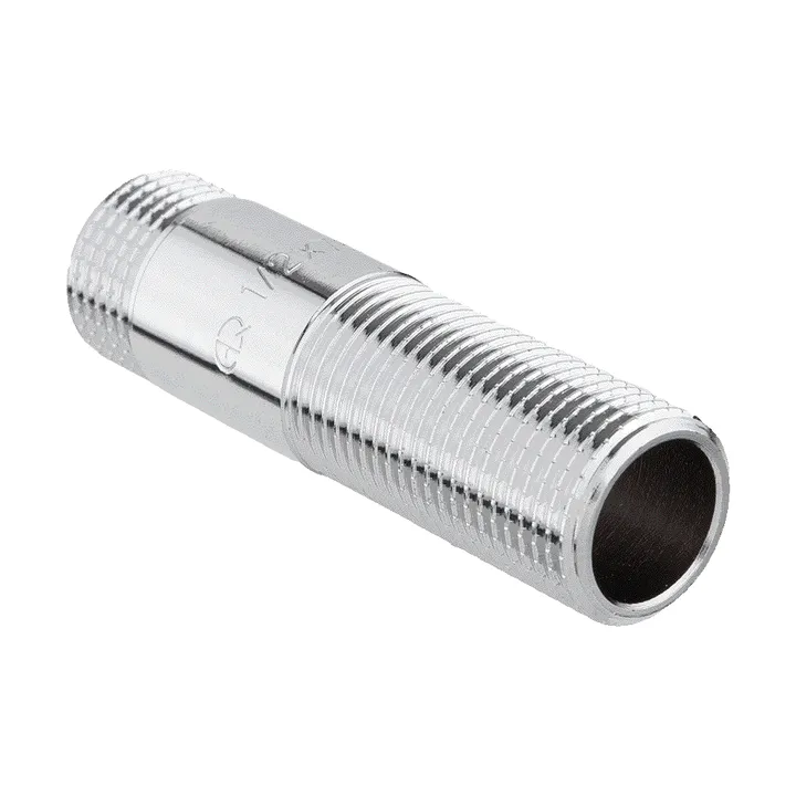 Сгон прямой НР никель 1/2"х100 мм Aqualink - Изображение 1 - almatherm.kz
