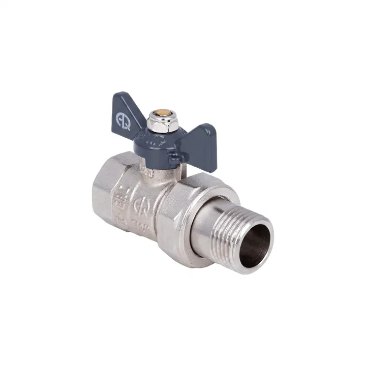 Кран шаровой со сгоном ВР-НР 1 1/4" с бабочкой Aqualink - Изображение 1 - almatherm.kz