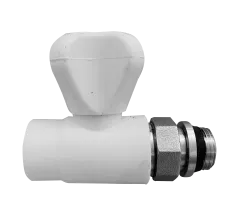 Клапан радиатора прямой ППР белый 25x3/4" Jakko - Изображение 1 - almatherm.kz