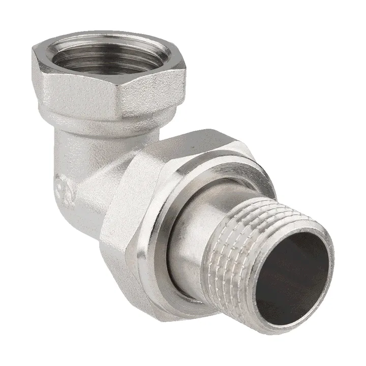 Сгон угловой ВР-НР никель 1 1/4" Aqualink - Изображение 1 - almatherm.kz