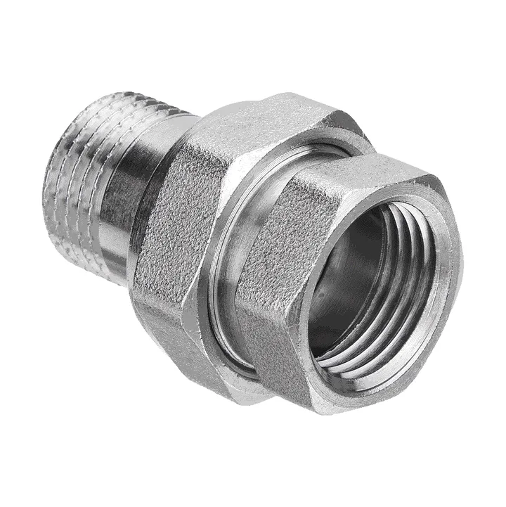 Сгон прямой ВР-НР никель 1 1/2" Aqualink - Изображение 1 - almatherm.kz